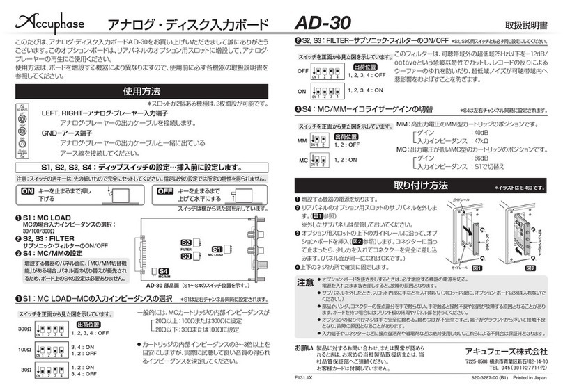 Accuphase AD-30 instruction manual
