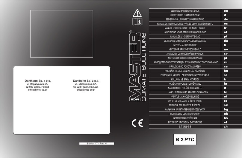 MCS Master B 2 PTC User and Maintenance Book