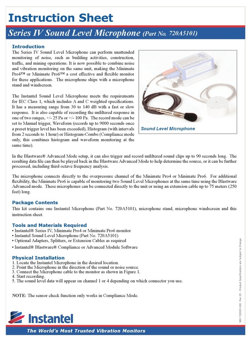 Instantel 720A5101 instruction sheet