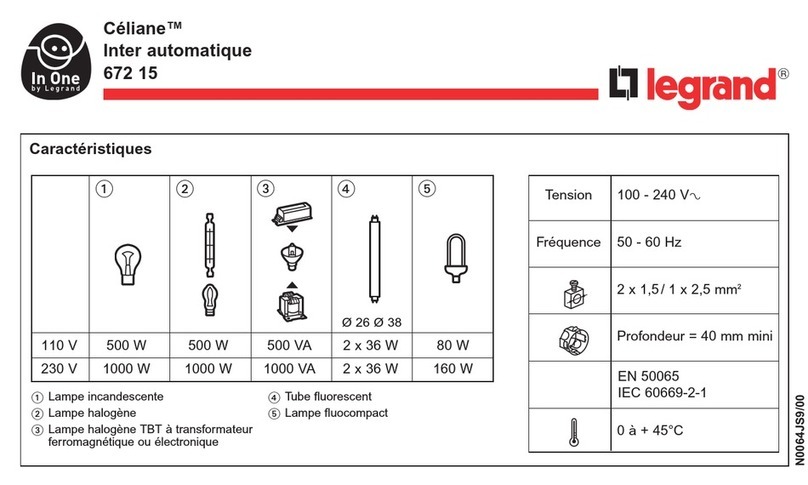 LEGRAND In One Celiane 672 15 User manual