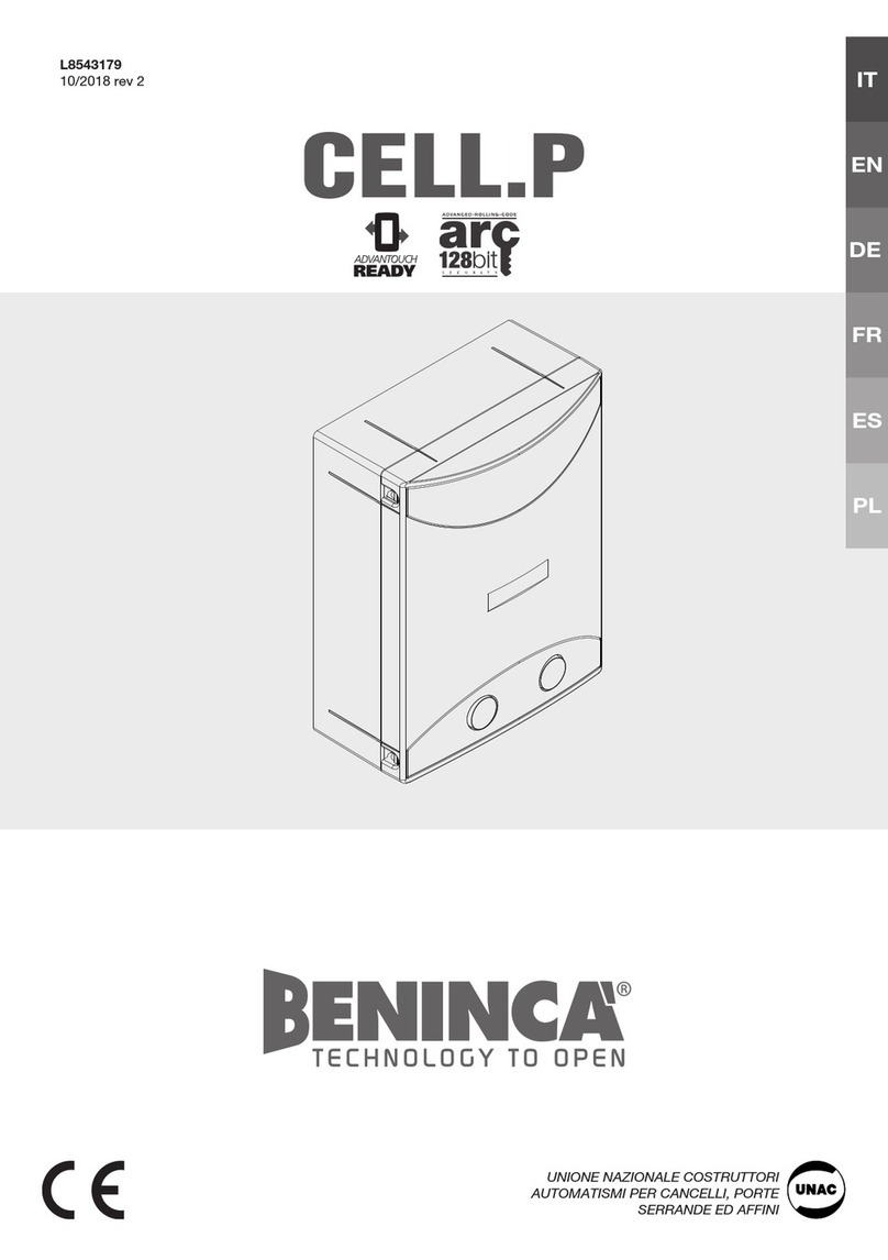 Beninca CELL.P User manual Beninca CELL.P User manual