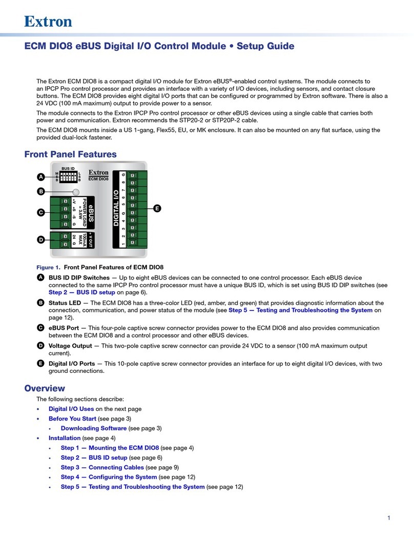 Extron electronics ECM DIO8 Setup guide
