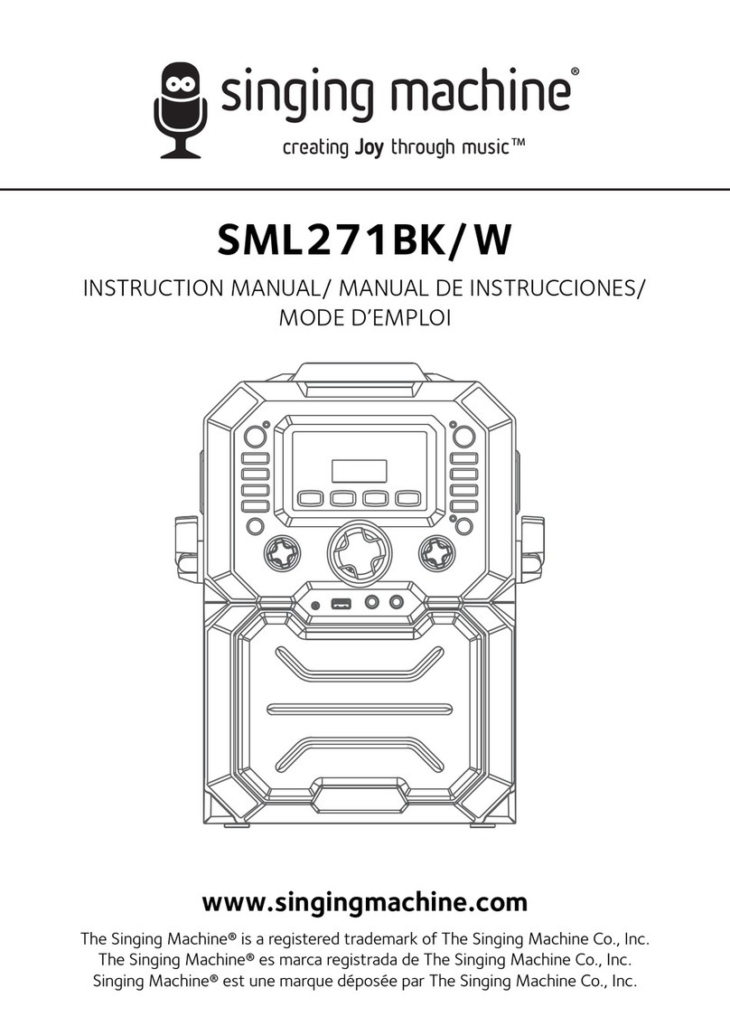 The Singing Machine SML271BK/W Nstruction manual