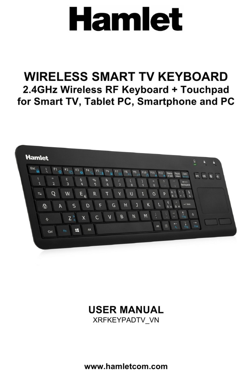 Hamlet XRFKEYPADTV User manual