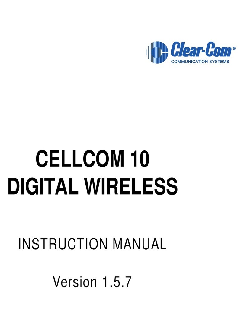 Clear-Com CELLCOM 10 instruction manual