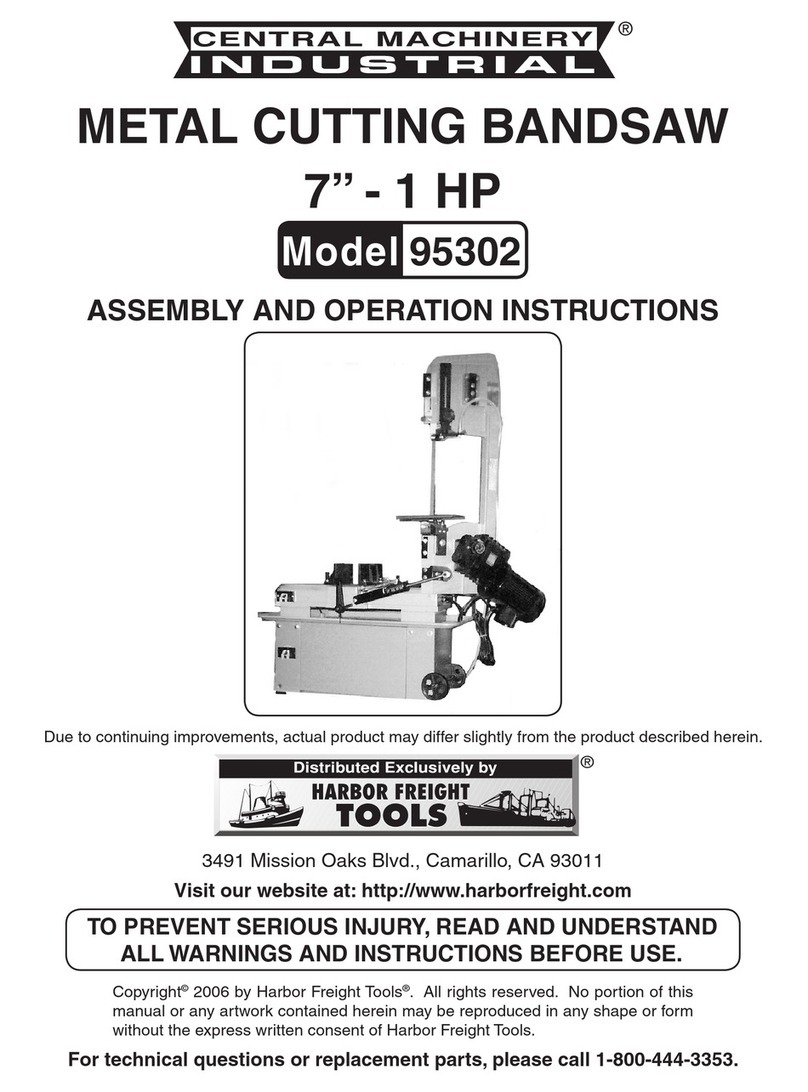 Harbor Freight Tools Central Machinery Industrial 95302 Assembly and operation instructions