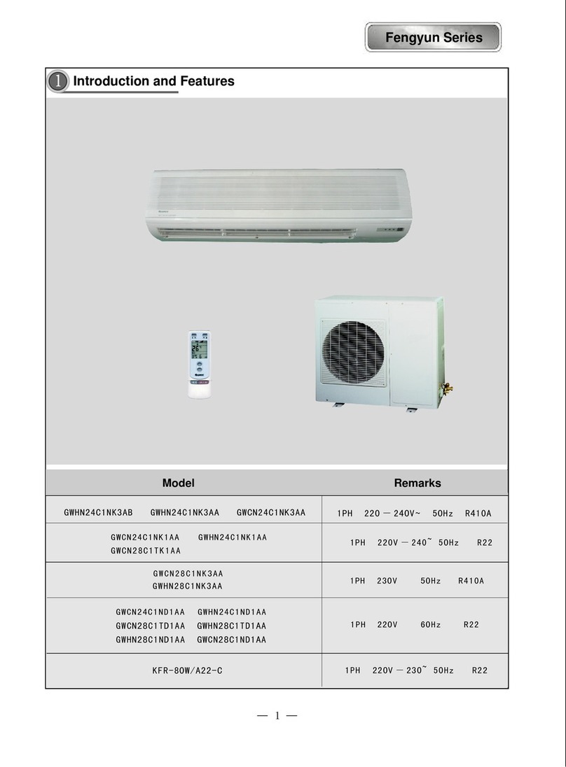 Gree Fengyun Series User manual