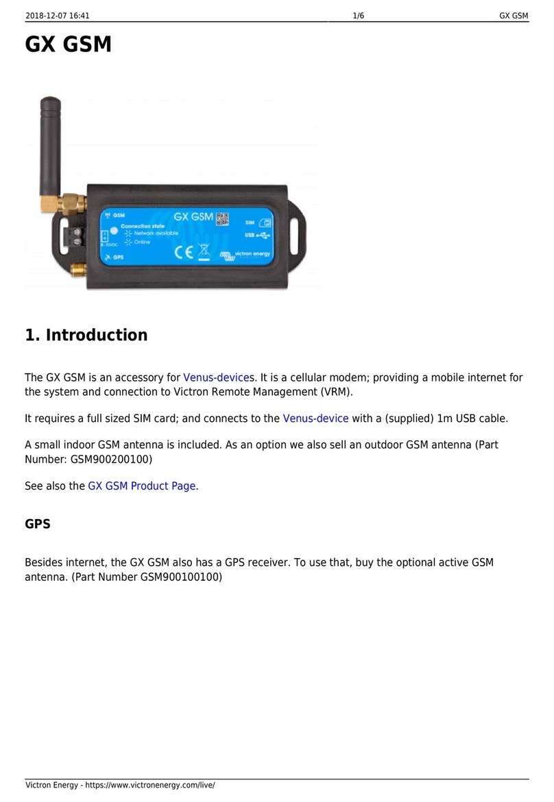 Victron energy GX GSM User manual
