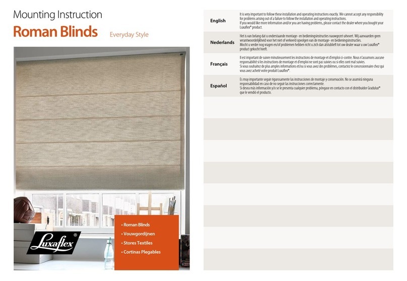 LuxaFlex Roman Series User manual