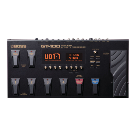 Roland BOSS GT-100 quick start guide Roland BOSS GT-100 quick start guide