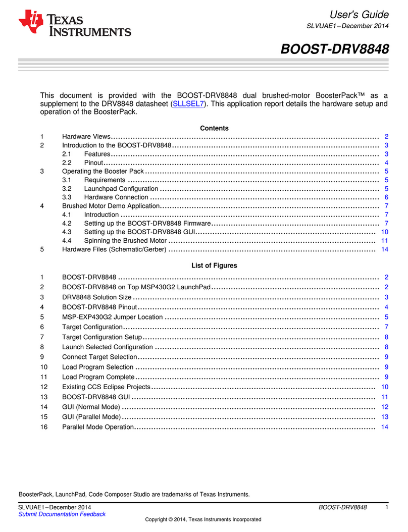 Texas Instruments BoosterPack BOOST-DRV8848 User manual