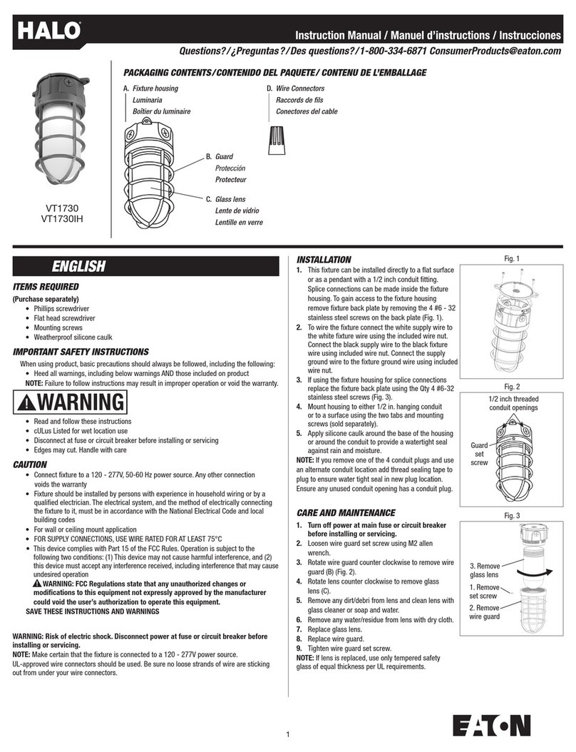 Eaton HALO VT1730 Instruction manua