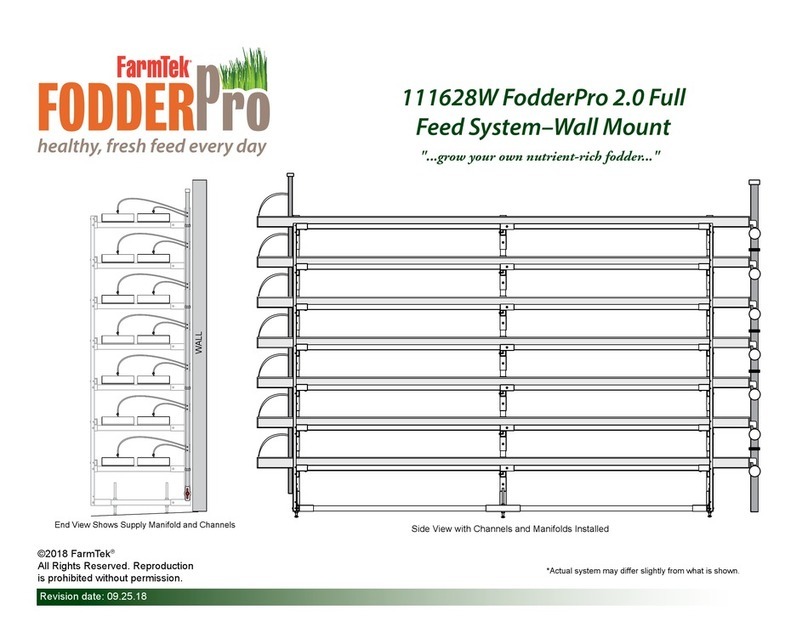 FarmTek FodderPro 2.0 Full Feed System-Wall Mount... User manual