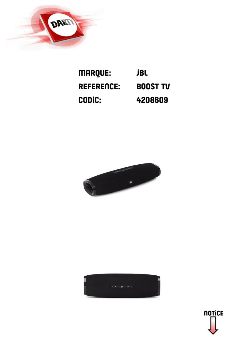 Harman JBL BOOST TV quick start guide