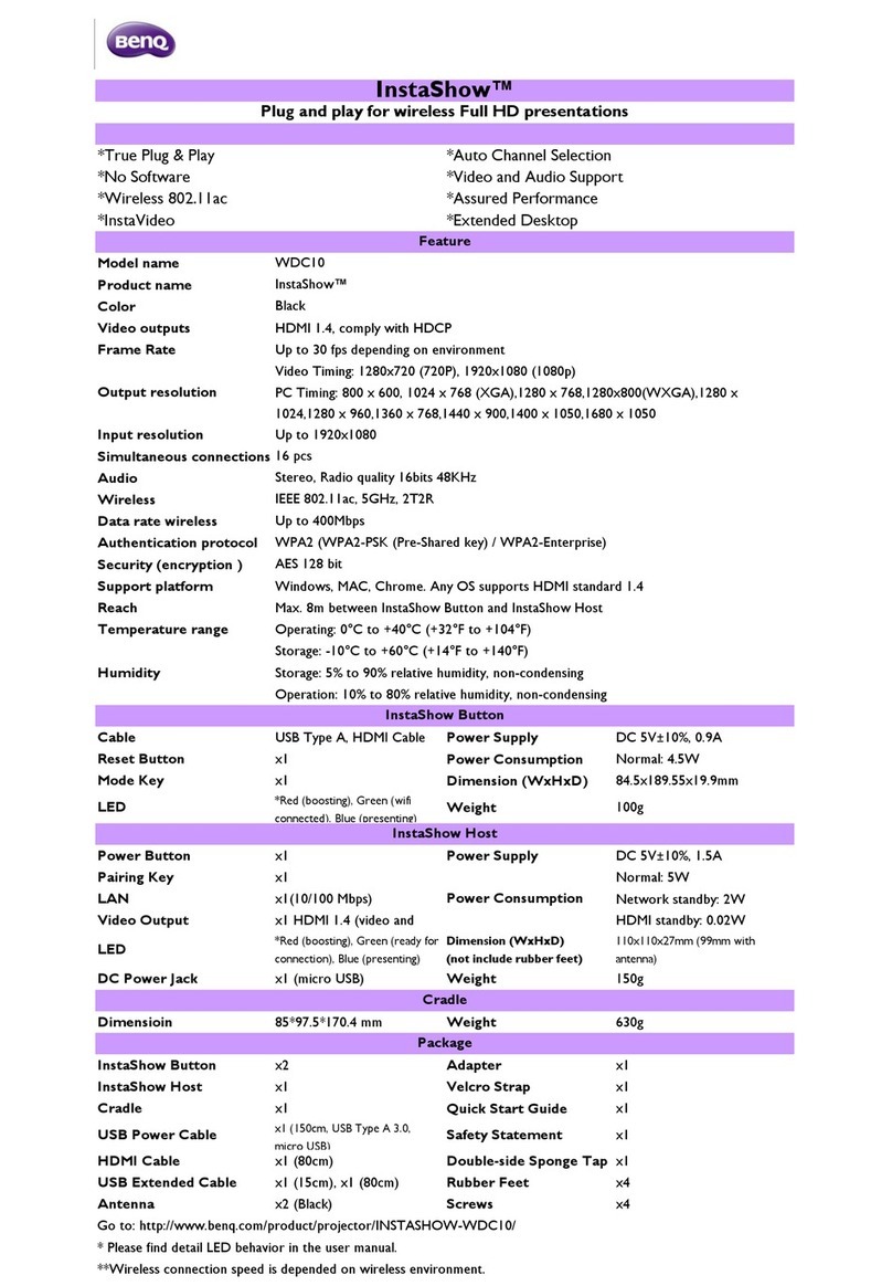 BenQ InstaShow quick start guide