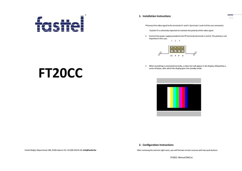 Fasttel FT20CC User manual Fasttel FT20CC User manual