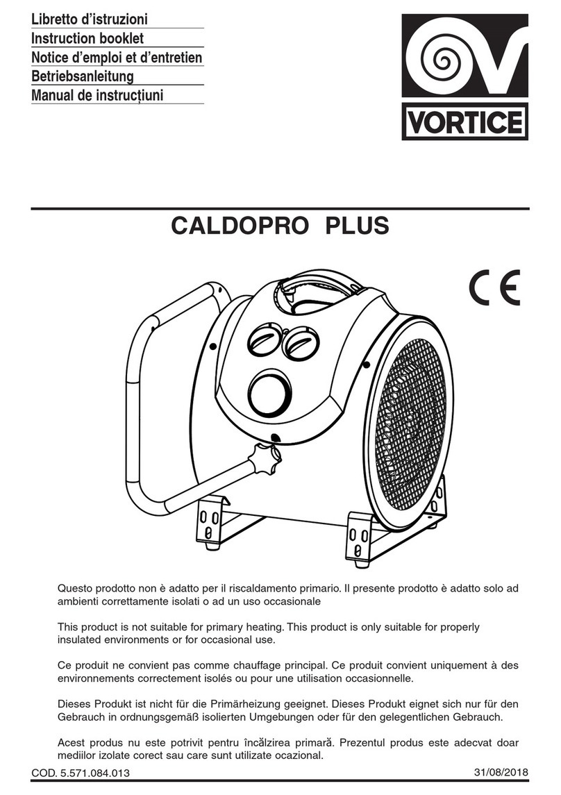 Vortice Caldopro Plus User manual