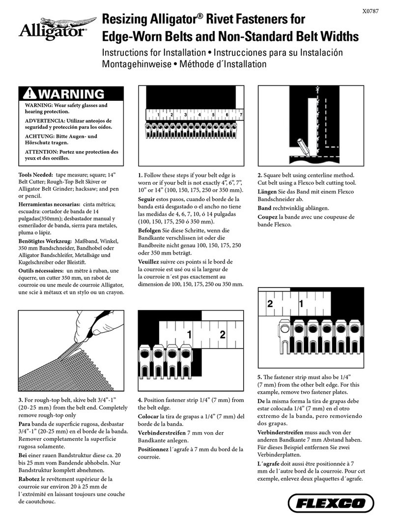 Flexco Alligator Series Instructions for installation