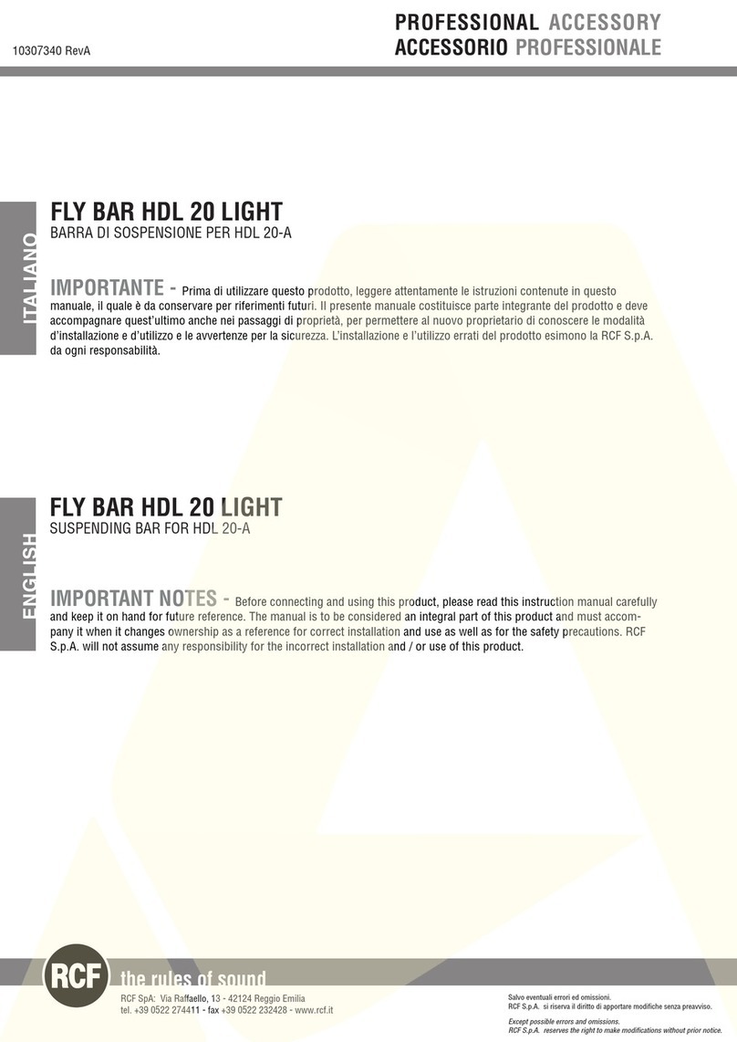 RCF FLY BAR HDL 20 LIGHT manual
