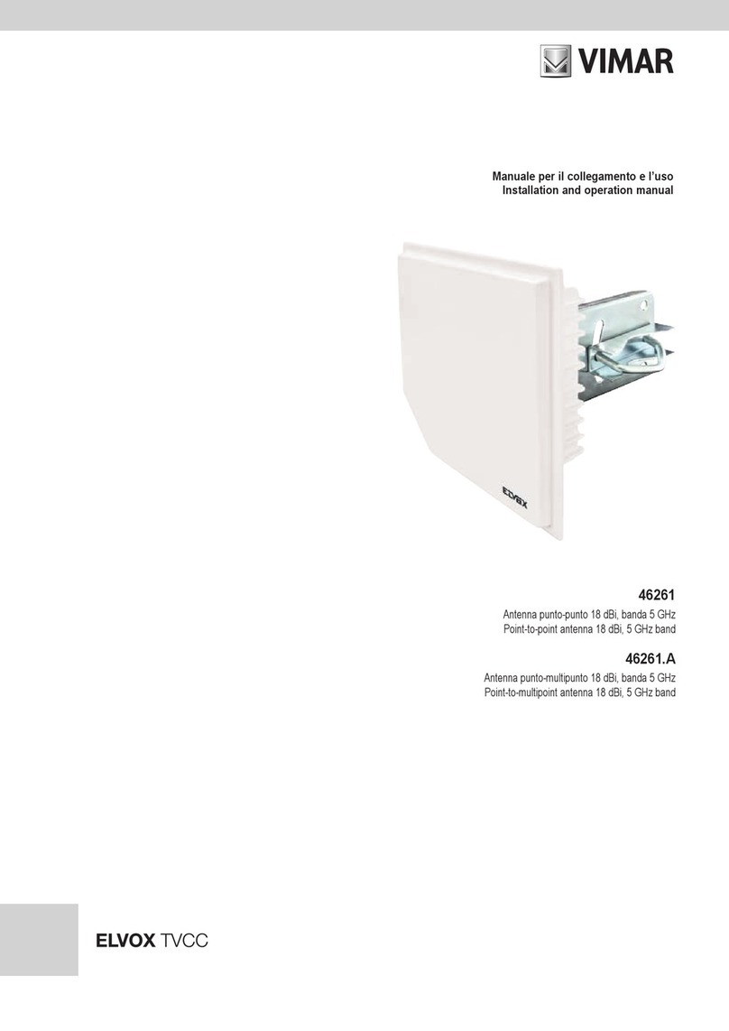 Vimar ELVOX 46261 Installation and operation manual Vimar ELVOX 46261 Installation and operation manual
