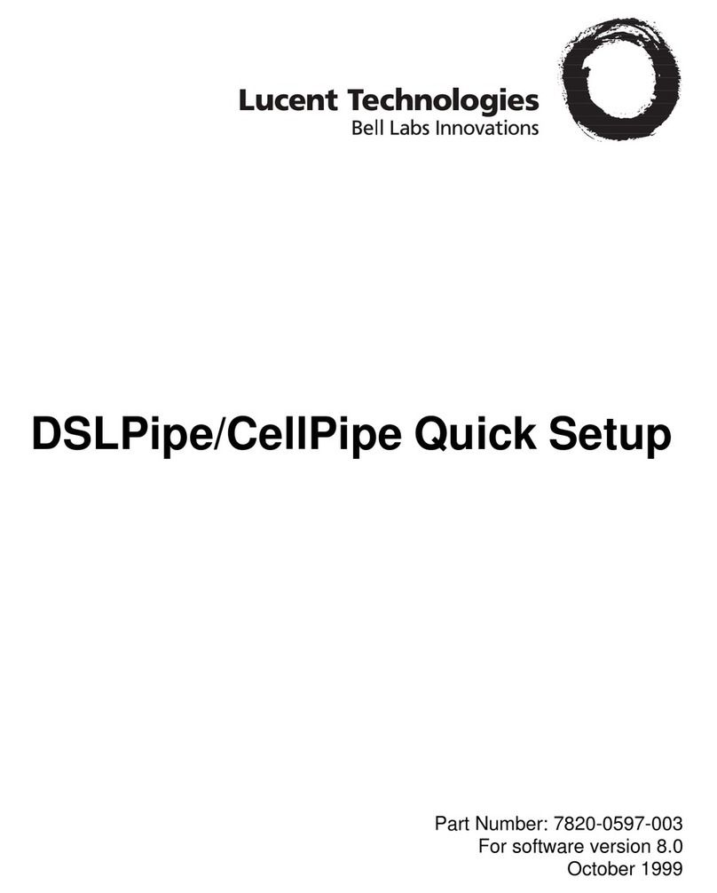 Lucent Technologies DSLPipe/CellPipe Series Specification sheet