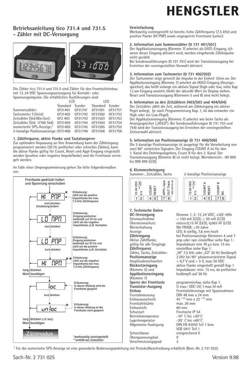 Hengstler tico 731.4 User manual