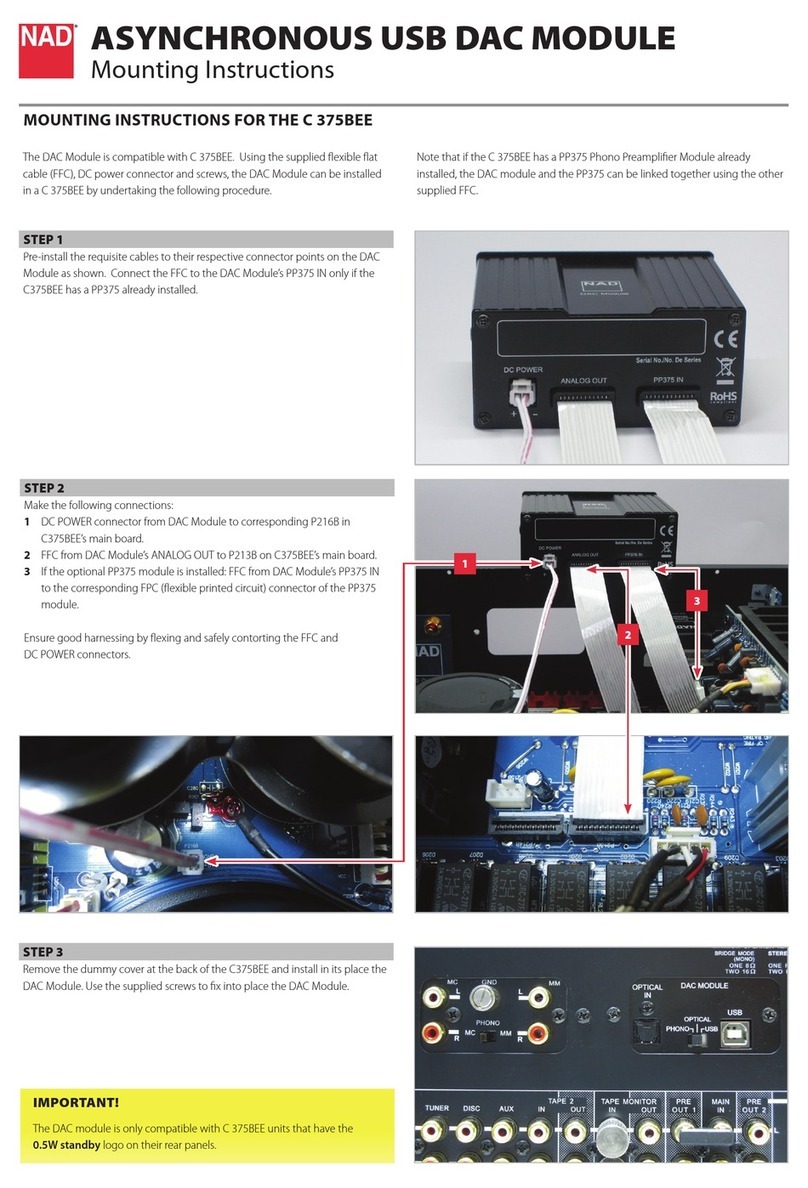 NAD C375BEE Mounting instructions