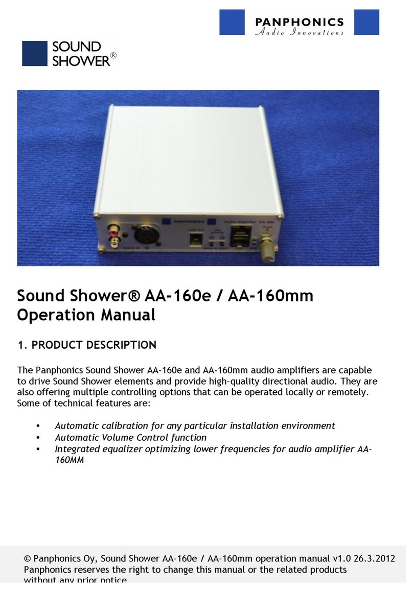 Panphonics Sound Shower AA-160e Operation manual