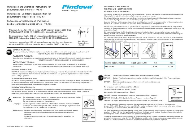 Findeva FKL mi Series Installation and operating instructions