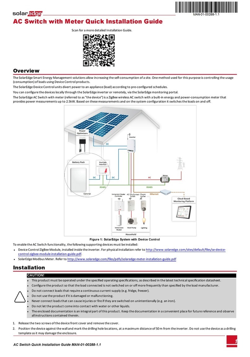 SolarEdge SEHAZB-SWITCH-MTR Quick installation guide