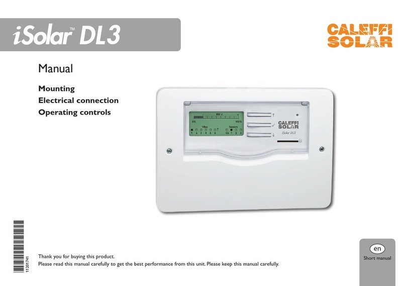 Caleffi solar iSolar DL3 User manual