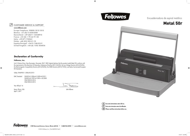 Fellowes Metal 50r instructions Fellowes Metal 50r instructions
