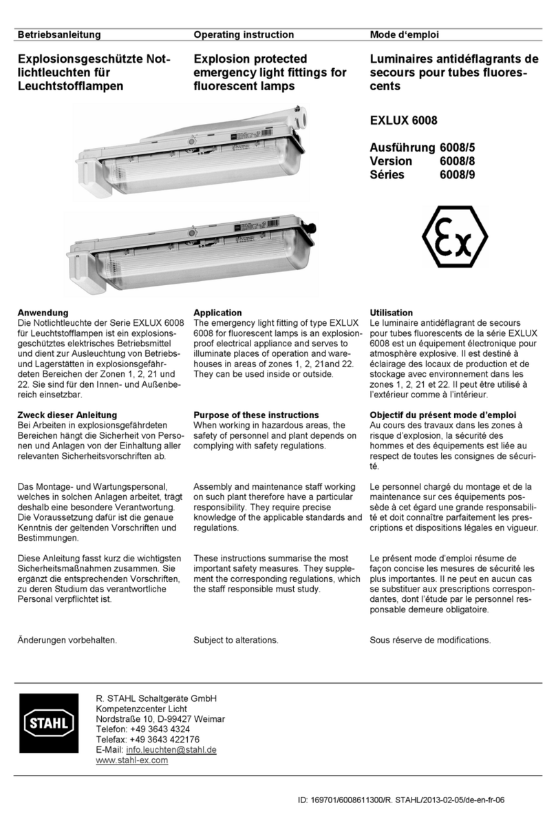 Stahl EXLUX 6008 Series Operating	 instruction