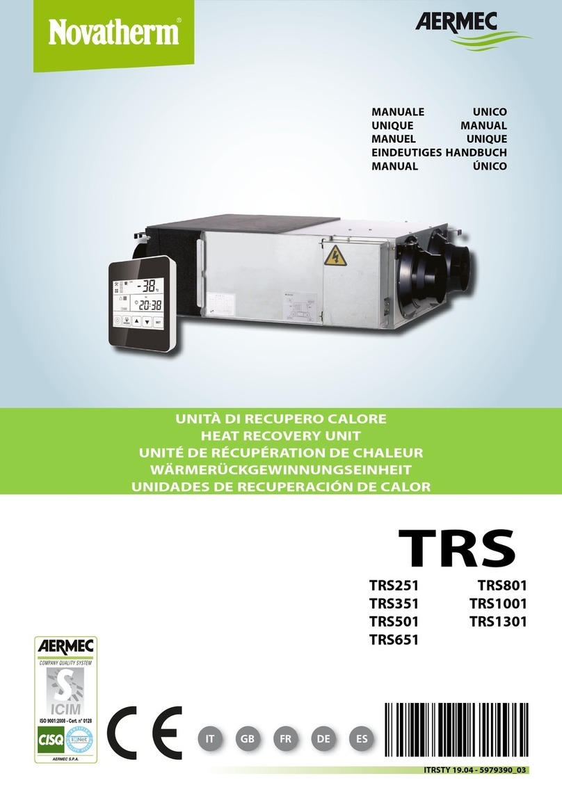 AERMEC Novatherm TRS Series manual