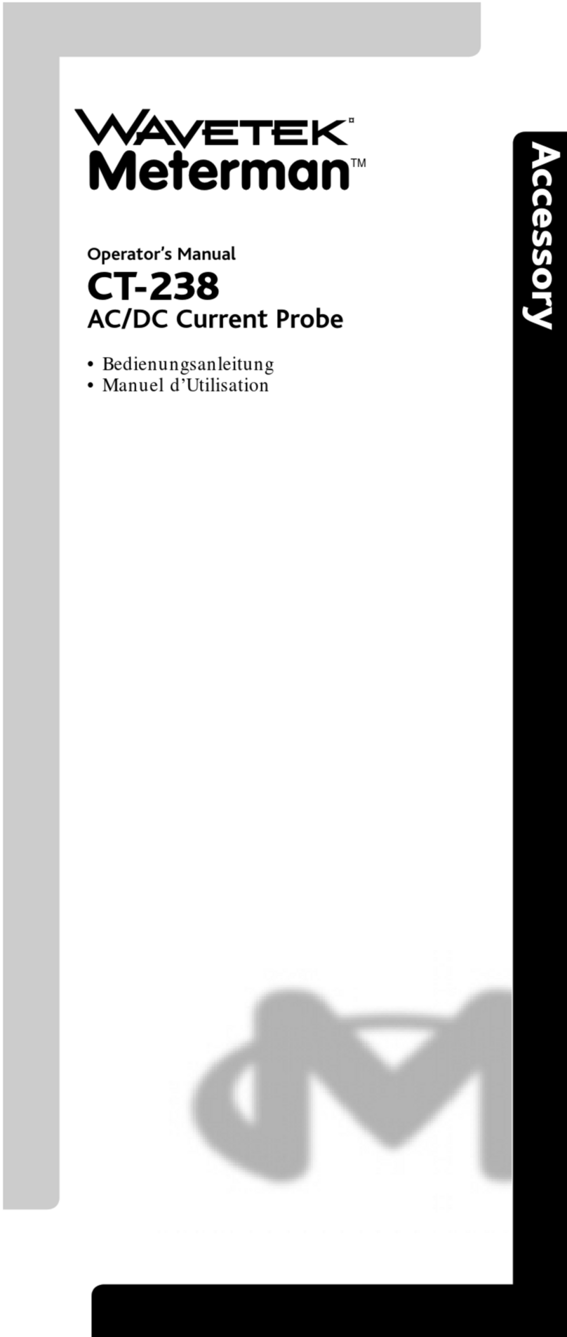Wavetek Meterman CT-238 User manual