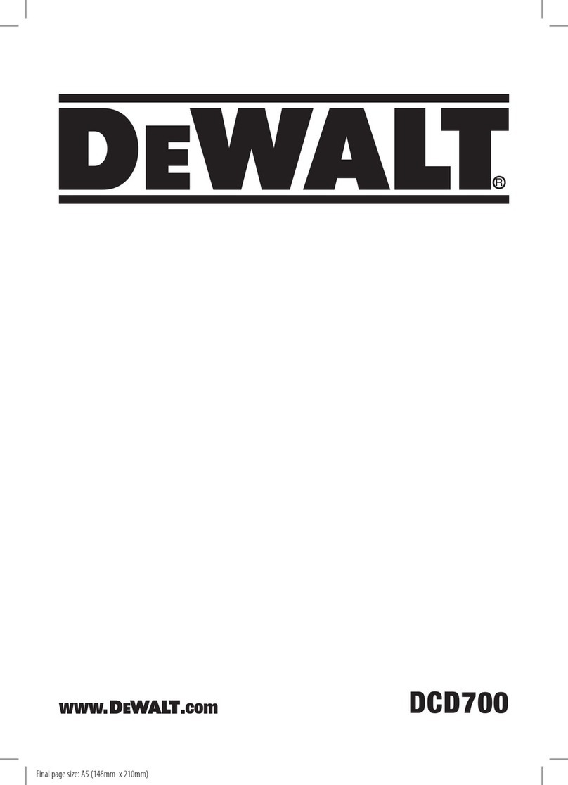 DeWalt DCD700 Original instructions