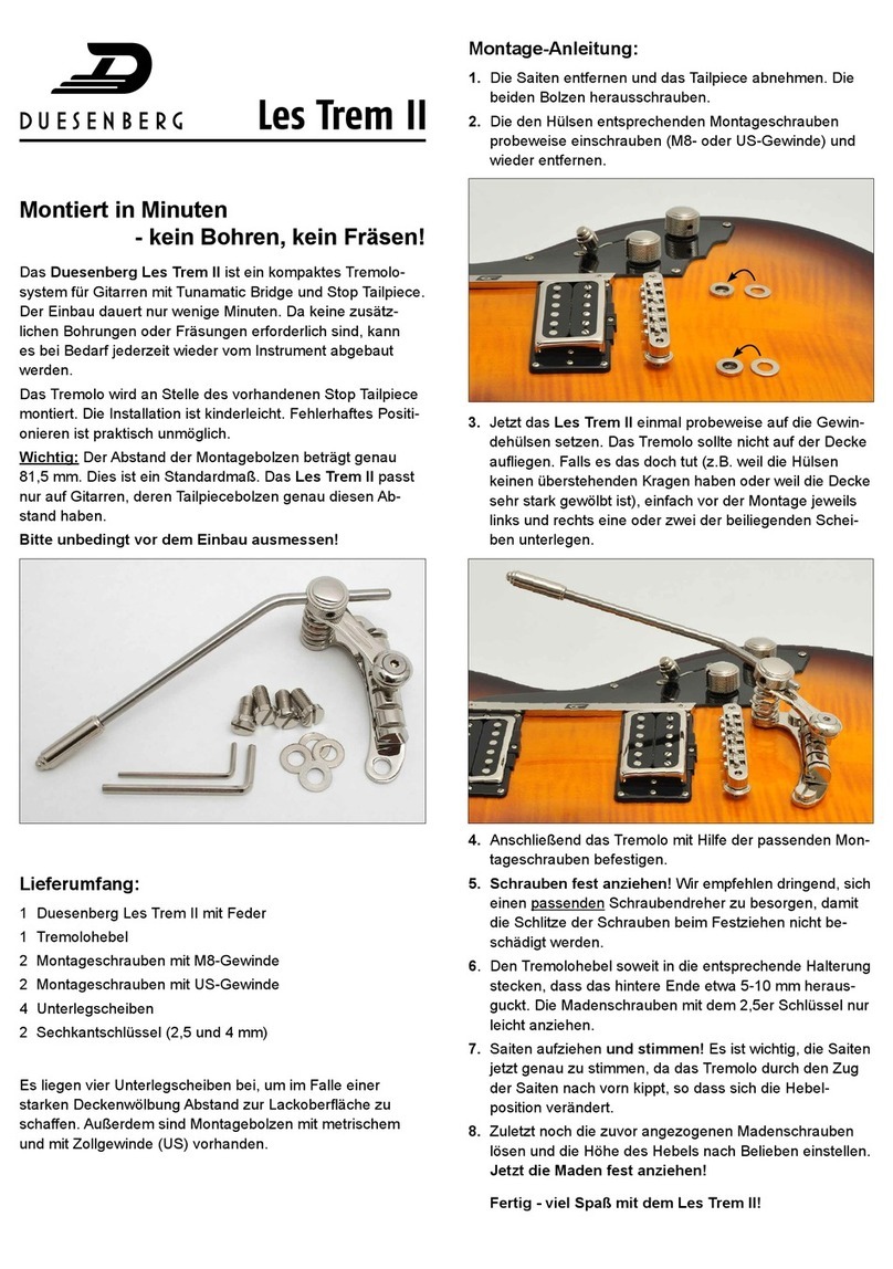 Duesenberg Les Trem II User manual
