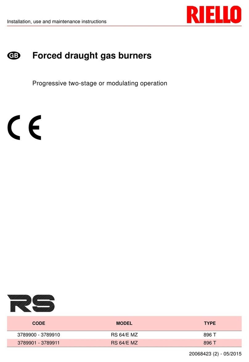 Riello RS 64/E MZ Installation, use and maintenance instructions Riello RS 64/E MZ Installation, use and maintenance instructions