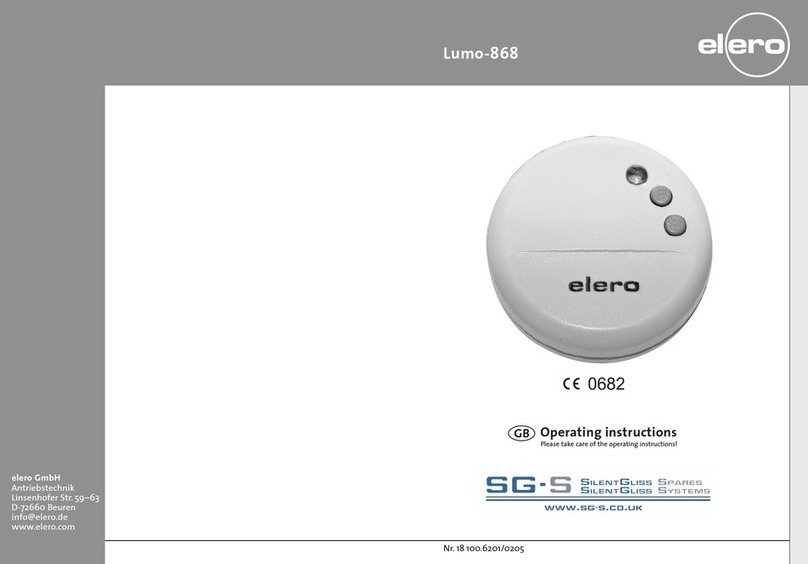 elero Lumo-868 operating instructions