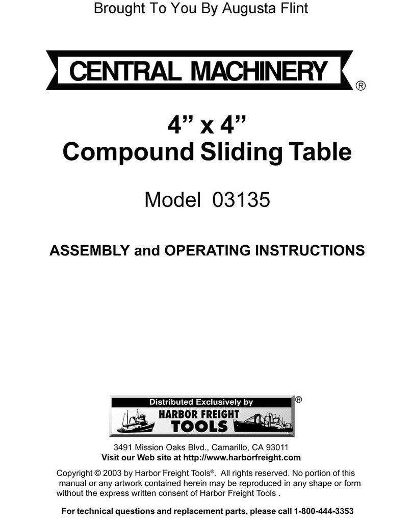 Central Machinery 03135 User manual