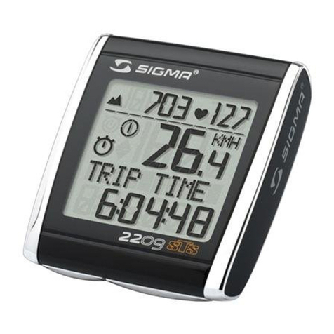 SIGMA SPORT BC 2209 MHR STS manual