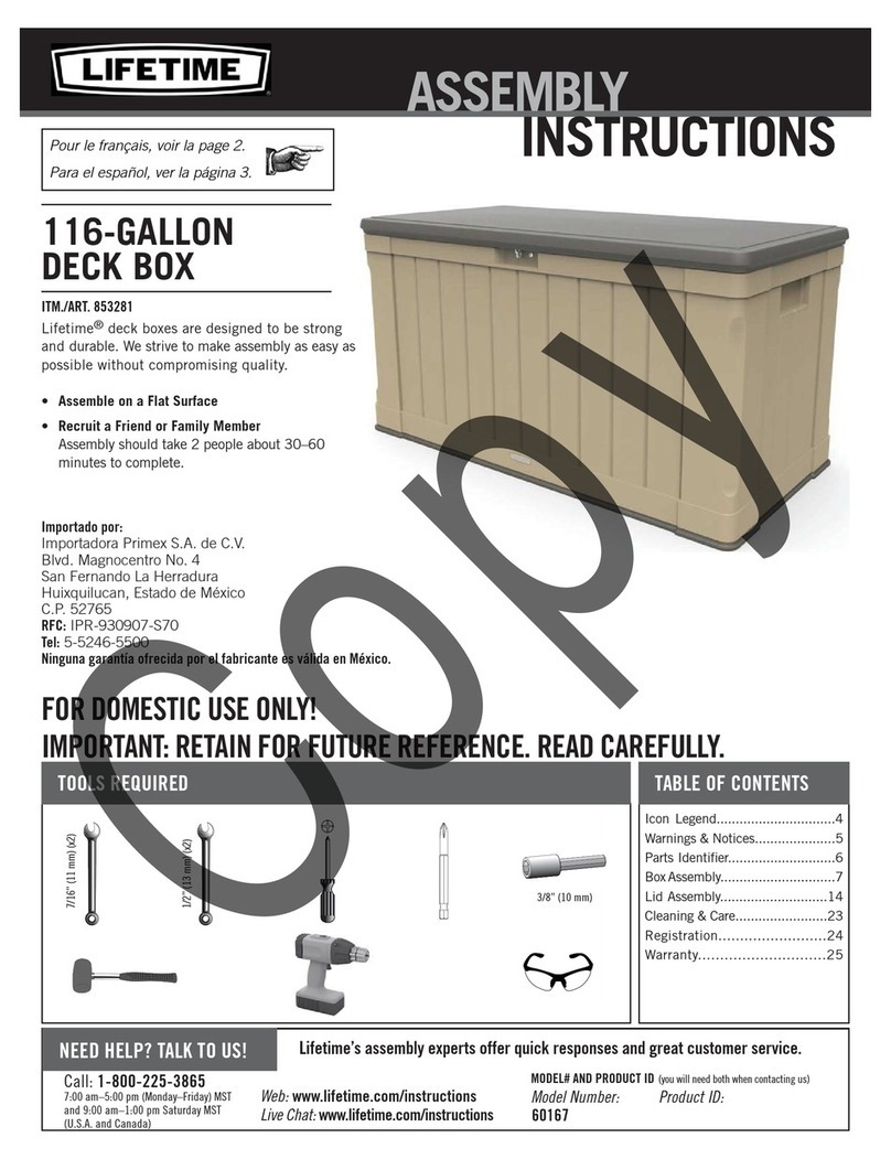 Lifetime 853281 Assembly instructions