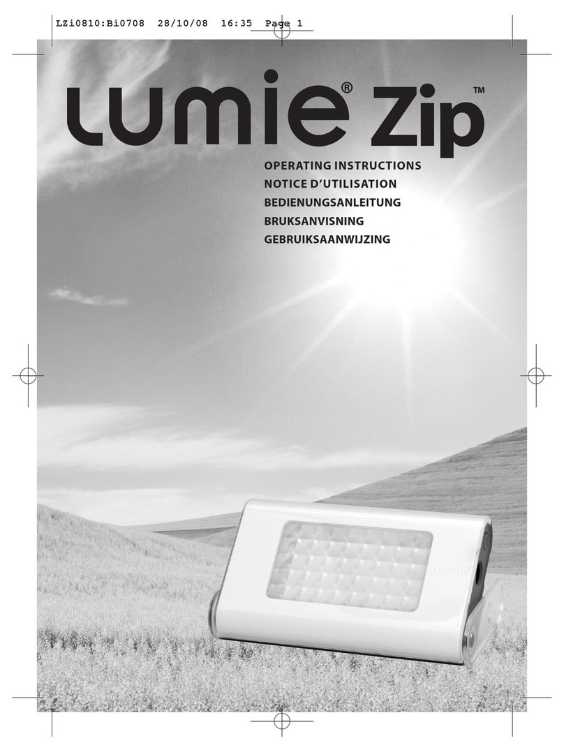 Lumie Zip operating instructions