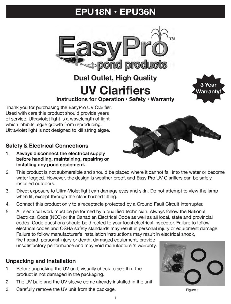 EasyPro EPU18N Instructions for Operation, Safety, Warranty EasyPro EPU18N Instructions for Operation, Safety, Warranty