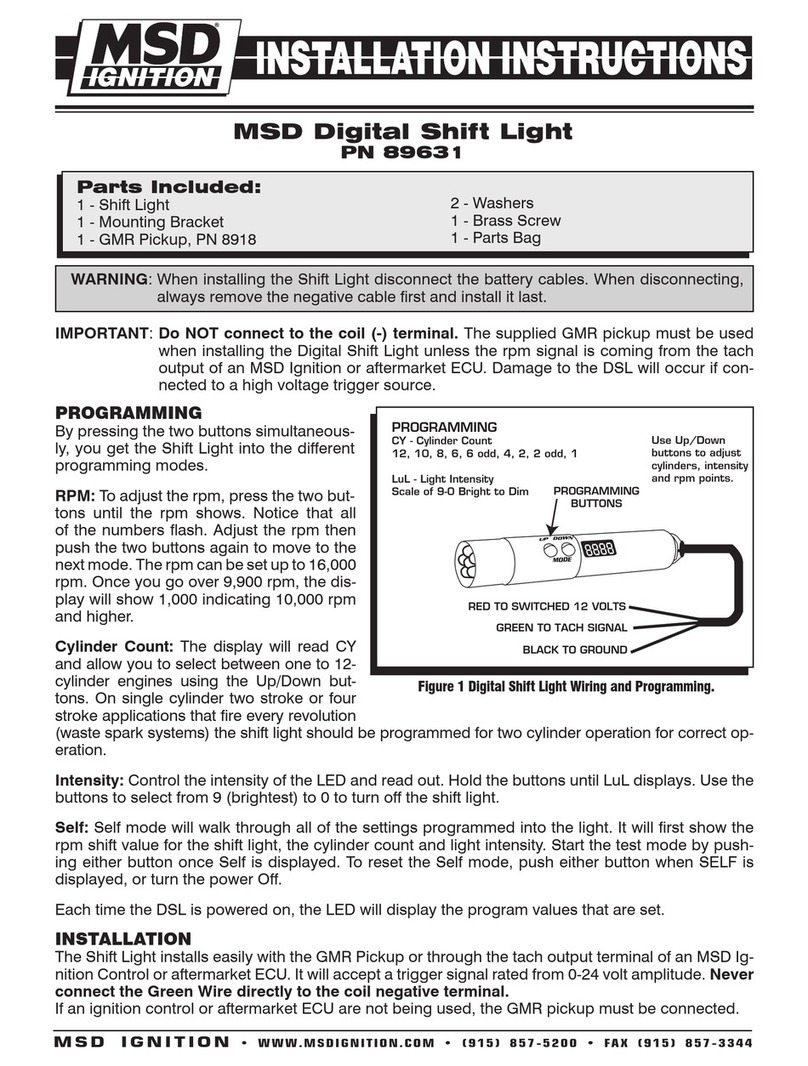 MSD Ignition 89631 installation instructions