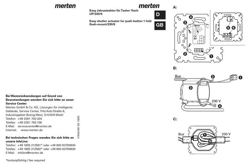 merten UP/230/6 operating instructions