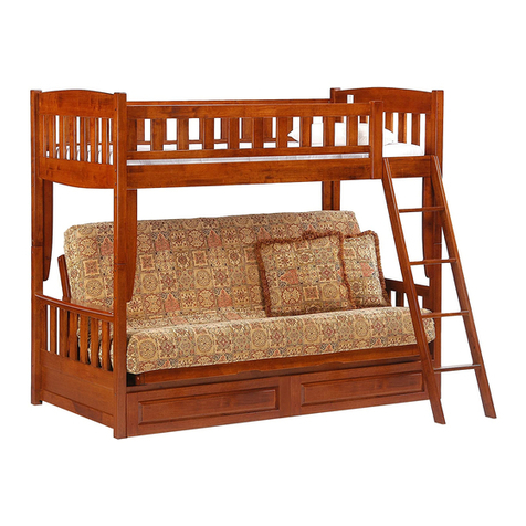 Night & Day Furniture Cinnamon Futon Bunk Bed Assembly instructions