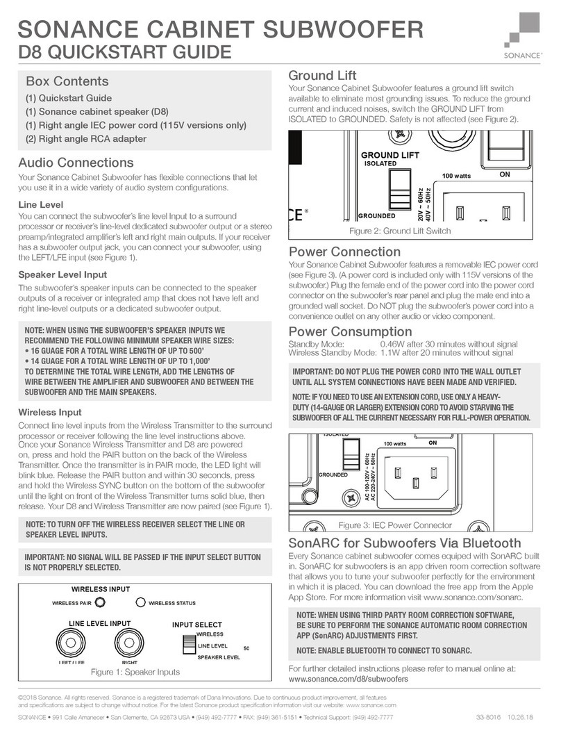 Sonance D8 quick start guide