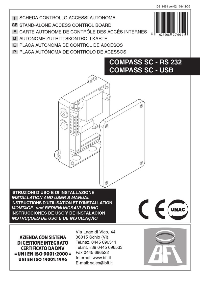 BFT COMPASS SC-RS 232 Installation and user manual