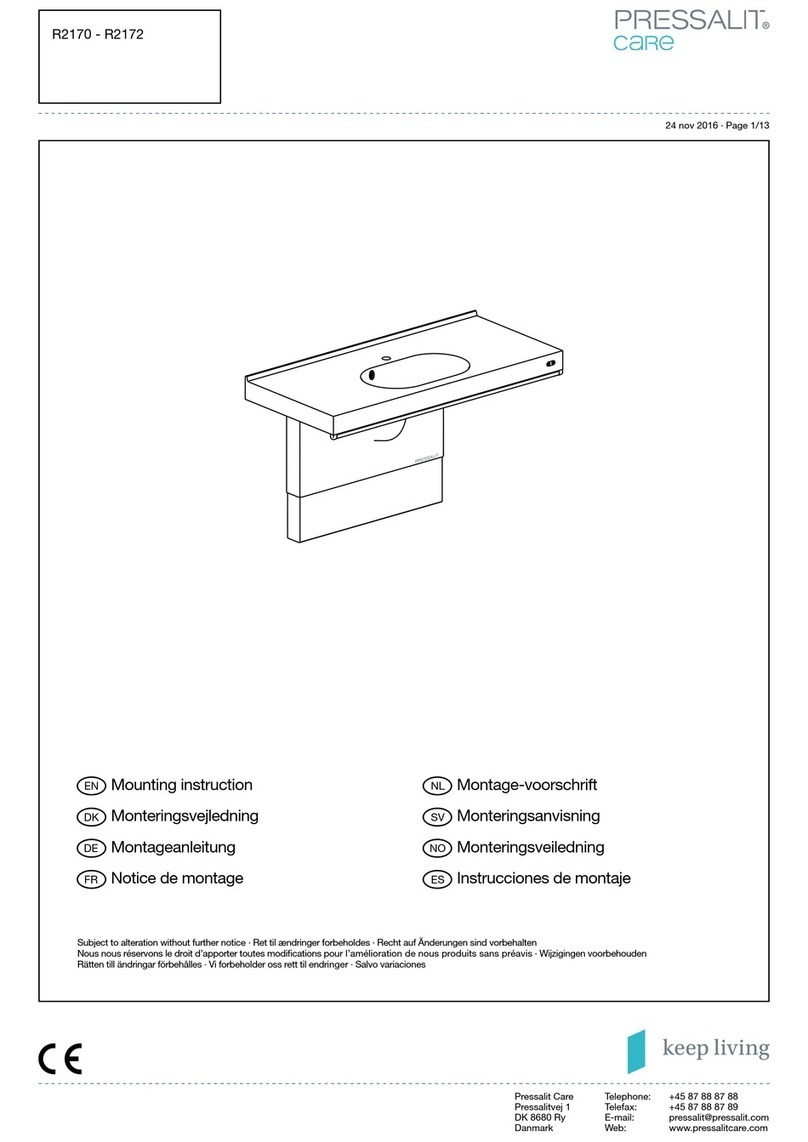 keep living PRESSALIT care R2170 Mounting instruction